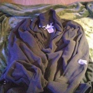 Adidas zip up, felt texture, breezy point resort patch on arm, Medium, Mens